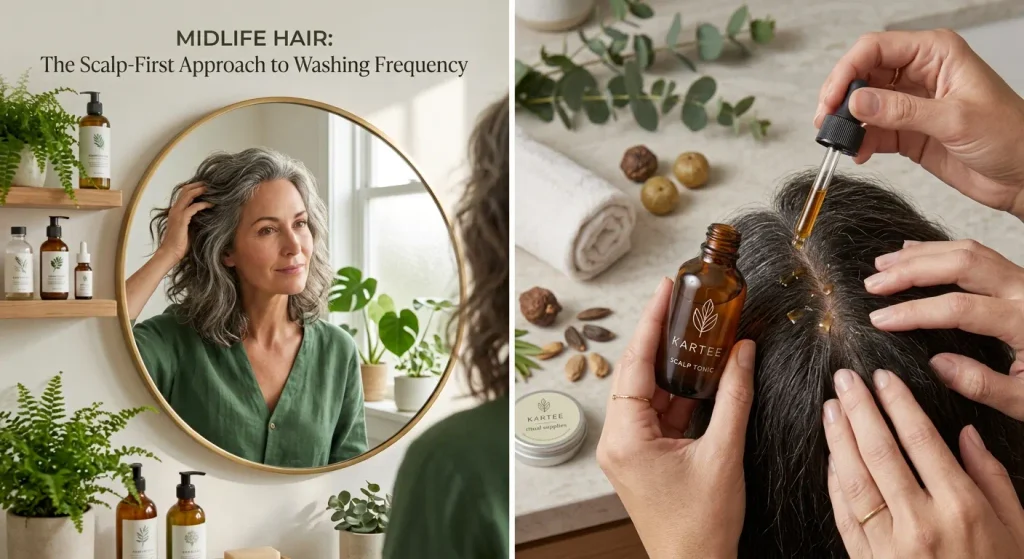 How often to wash hair for oily versus dry scalp type